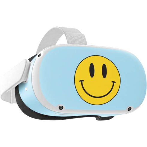 Blue Happy Face Oculus Quest 2 Skin